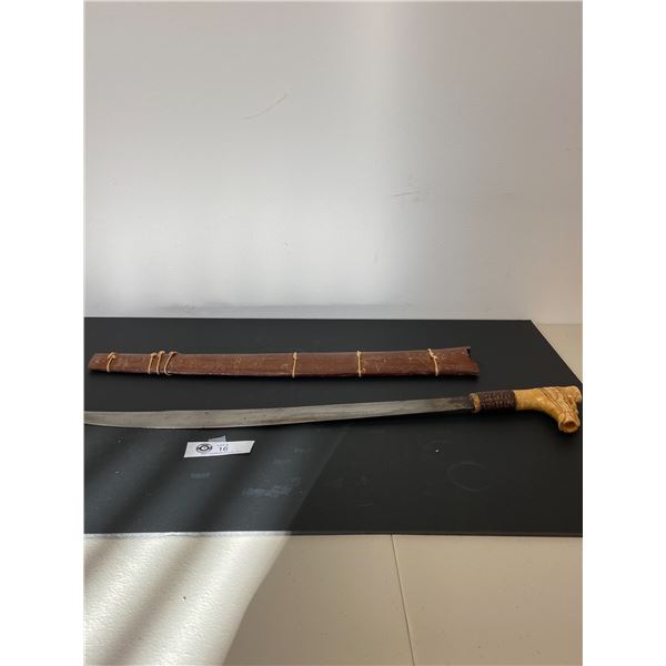 Circa 1920's Indonesian Short Sword in Scabbard