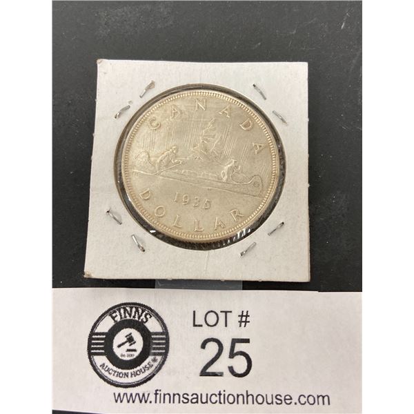 Beautiful Canadian 1935 Silver Dollar in Holder
