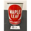 Image 1 : 1940's Maple Leaf Antifreeze Tin. 1 Imperial Qt Full