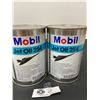 Image 1 : 2 Mobil Jet Oil 254 Tins One qt Full