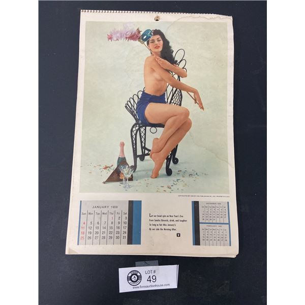 Complete 1959 Playboy Calendar Featuring Jane Mansfield Etc