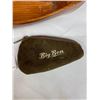 Image 3 : Hand Carved Boat with Figure and Big Ben Tobacco Bag