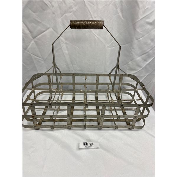 Fvintage Heavy Duty Steel Quart Oil Bottle Carrier