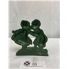 Image 2 : Vintage Cast Iron Hubley Door Stop Kissing Dutch Boy & Girl