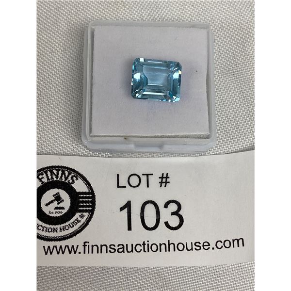Ravishing Sky Blue Topaz 5.88 ct 11x9x6mm VVS-IF Octagon- Brazil Unheated and Untreated