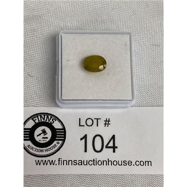 Yellowish-Green Sapphire 2.35 ct 8.71x6.7x4.39 Oval VS Madagascar Unheated and Untreated
