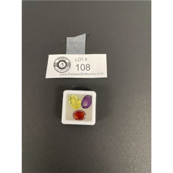 Mixed Citrine,Amethyst and Garnet 16.24 ct Mixed Cut- Brazil VVS Clarity Untreated
