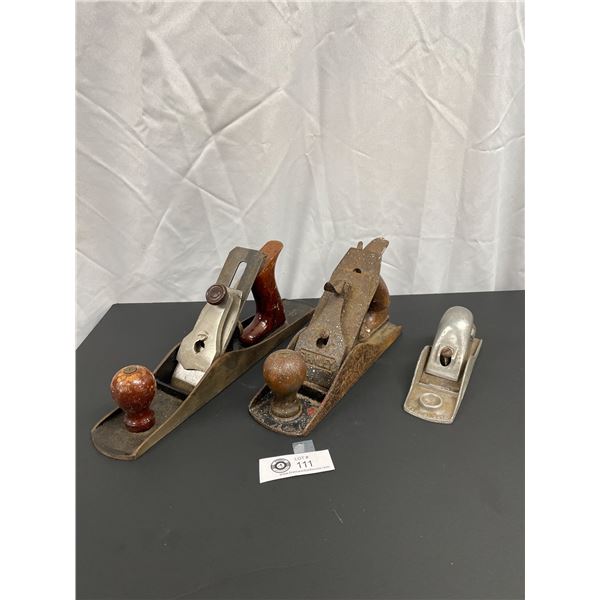 Lot of 3 Vintage Wood Planes