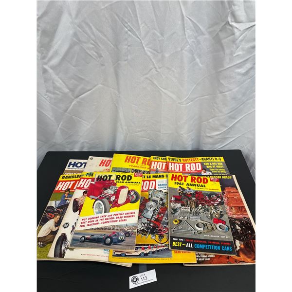 Lot of 12 Hot Rod Magazines from 1960's Great Covers