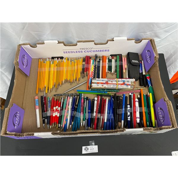 Large Lot of Miscellaneous Pens and Pencils Lots with Advertising