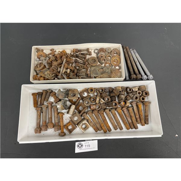 Large Lot of Old Nuts and Bolts Some are New Old Stock