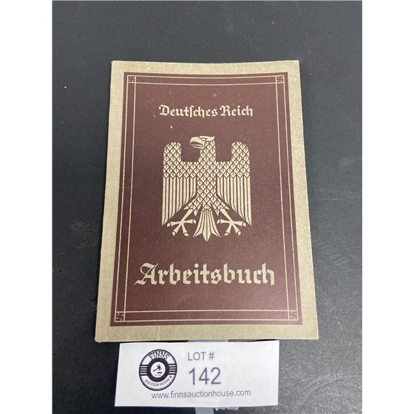 WWII Nazi Germany Arbeitsbuxh Employee Record Book