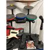 Image 1 : Guitar Hero Set with Drums, Microphone, Guitar with WII Guitar Hero Game