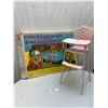 Image 1 : Pool and Cabana Set for Mary Muffin Powder Puff + Vintage Doll High Chair