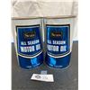 Image 1 : 2 Sears All Season Motor Oil Tins, Full