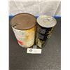 Image 2 : 2 Snowmobile Oil Tins 1 Full 1 Not