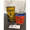 Image 1 : Husqvarna Full Chain Saw Oil Tin and an Empty McCulloon Chain Saw Oil Tin