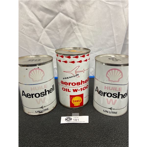 3 Arrow Shell Oil Cans2 Full 1 Empty