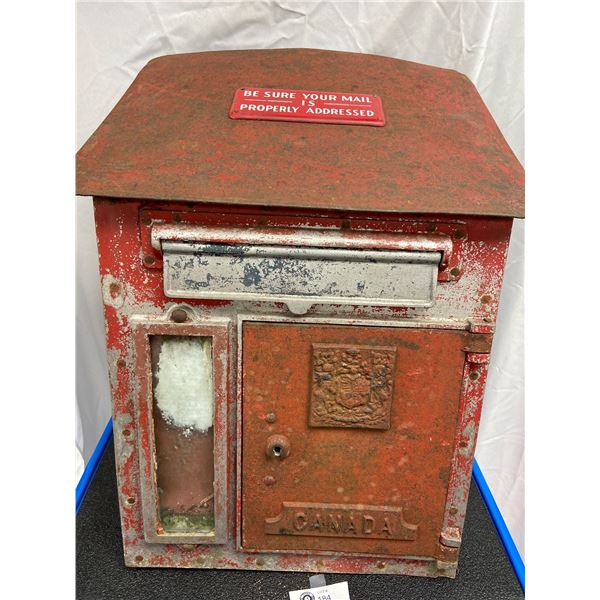 Vintage Canada Post Neighborhood Mailbox 24" x 18" X12" Bottom Rusted Out but Displays Well