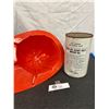 Image 2 : Vintage Full Texaco URSA Heavy Duty Tin +Child's Texaco Fire Chief Hat