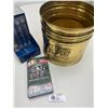 Image 3 : Vintage Brass Decorative Pot with Handles With Original Woodwards Sticker and a Sept.1972 Collectors