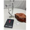 Image 3 : Nice Home Décor Lot, Burl Bowl, Flower Candle Holder and Emily's Nightmare Journal