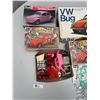 Image 2 : Shelf Lot of Models Volkswagon Bugs with Extra Parts