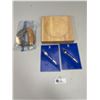 Image 1 : Wood Cutting Board with Knife and 2 Readers Digest Forks