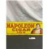 Image 1 : Vintage 1974 Napolean Cigar Tin Sign. Embossed Bright Colours and Nice Shape. 19.25" x 8"