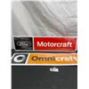 Image 1 : 2 New Old Stock Tin Metal Signs, Omnicraft and Ford Motorcraft Both measure 24" x 6"
