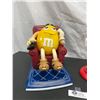 Image 2 : Vintage M&M Maroon Reliner Candy Dispenser Yellow Lazy Boy Rare and an M&M Candy Dispenser Gumball S