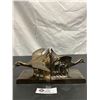 Image 3 : 1 Pair of Heavy Vintage PMC Metal Bookends and 1 Pair of Bronze Looking Heavy Elephant Bookends with