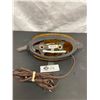 Image 2 : Vintage Amber Flass and Letal Mallard Duck Brass Desk Lamp with Rotary Switch on Cord. Glows and Bea