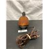 Image 3 : Vintage Amber Flass and Letal Mallard Duck Brass Desk Lamp with Rotary Switch on Cord. Glows and Bea