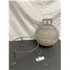 Image 2 : 1936-69 Phillips Trawl England Deep Sea Metal Zinc Float Buoy 10" Diameter Comes with Nice Display S