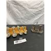 Image 1 : Seagull Pewter Canada Measuring Spoons with Display Rack and Silver Plated Salt & Pepper Shakers in 
