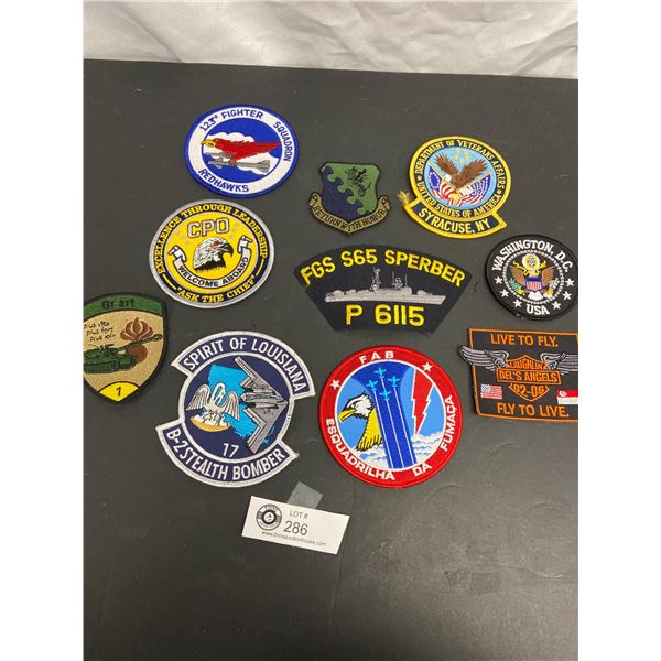 Lot of 10 Military Related Patches All Different