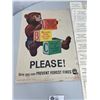 Image 2 : Vitnage 1964 British Columbia Prevent Forest Fires Poster and Cheveron Gas Posters