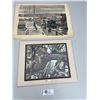 Image 1 : Vintage Small Robert Bateman Print and A Seattle Wa. Scene Print