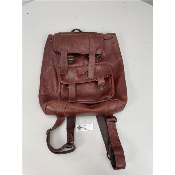 Vintage Quality Made Leather Backpack