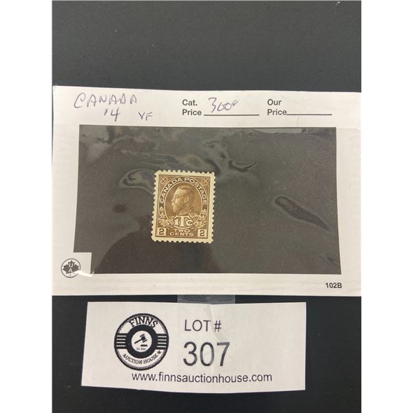 Canada Postage Stamp George V- War Tax stamp 1Tc 2 cents VF