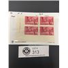 Image 1 : Canada Stamps #411 Plate Block $1 Map and Crane ( 1963) MNH