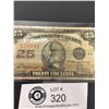 Image 3 : Dominion of Canada 1923 25 Cent Banknote Shinplaster with Holder