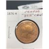 Image 3 : 1876H Canada Large Penny in Cardboard Holder