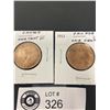 Image 4 : Lot of 2 Canada Large Pennies in Cardboard Holders 1911 and 1916