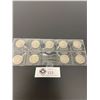 Image 1 : Lot of 9 Canadian 50 Cent Coins in Plastic Sleeve