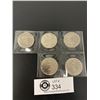 Image 1 : Lot of 5 Canadian $1 Coins in Plastic Sleeve