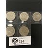 Image 2 : Lot of 5 Canadian $1 Coins in Plastic Sleeve