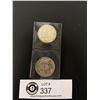 Image 1 : Lot of 2 Canada Silver 50 Cent Pieces 1956 and 1960