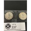 Image 2 : Lot of 2 Canada Silver 50 Cent Pieces 1956 and 1960
